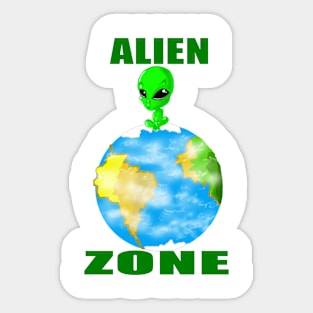 Alien zone Sticker